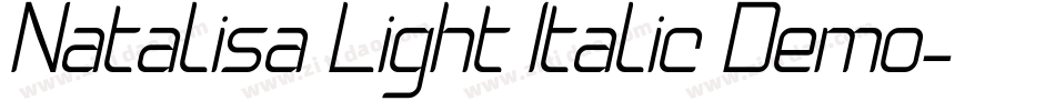 Natalisa Light Italic Demo字体转换